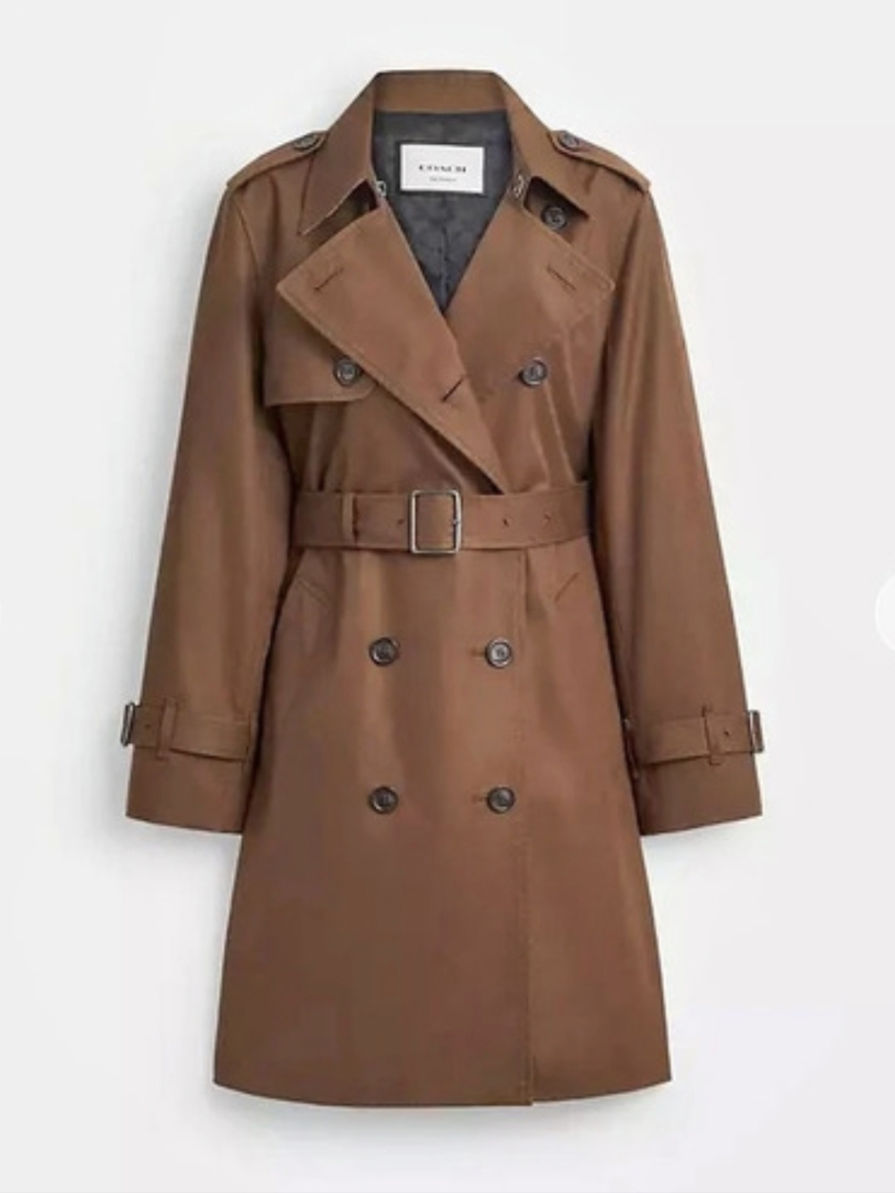 Nwt Coach Mid Trench Brown XS